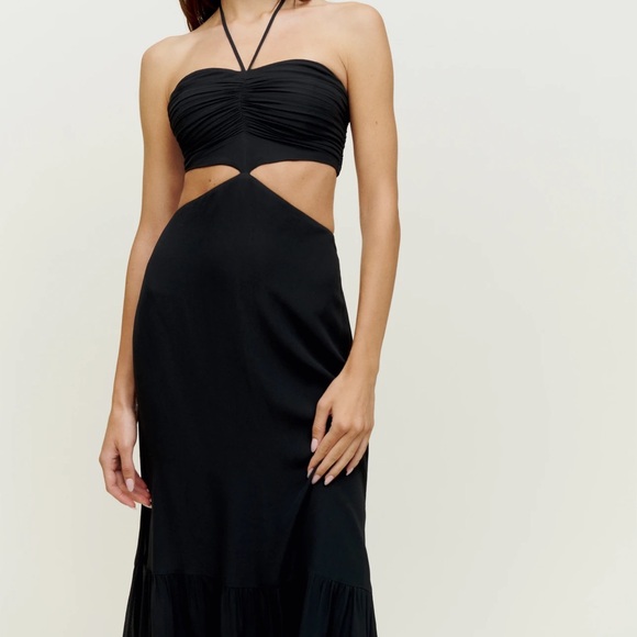 REFORMATION | RIYA DRESS IN BLACK - Picture 2 of 6